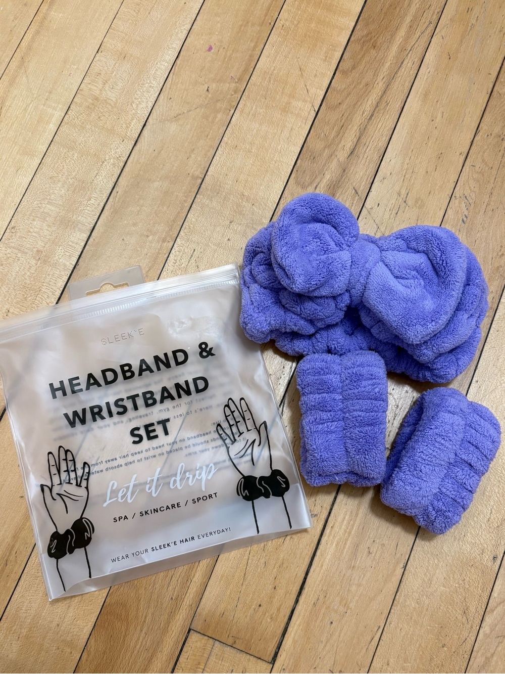 Brand New Headband and Wristband Skin Care Set